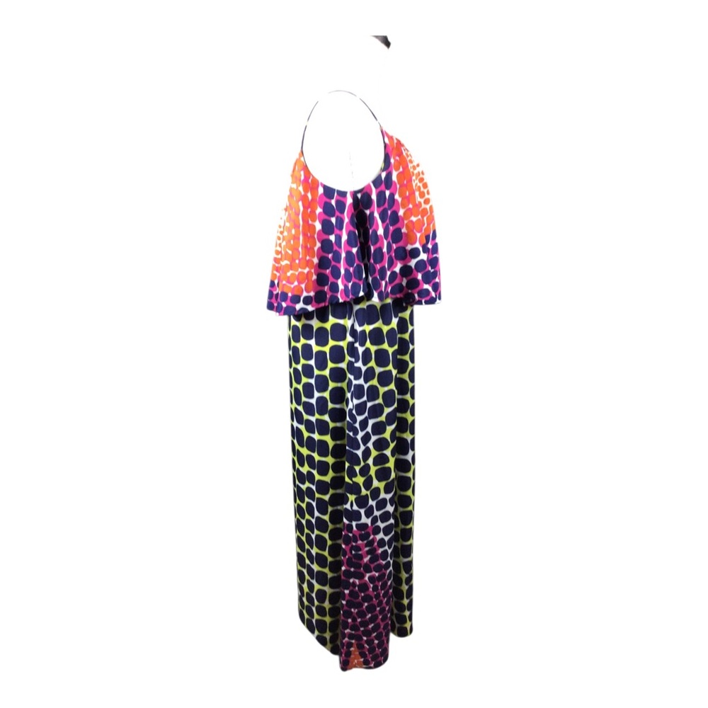Tiff by Tt Vibrant Dot-Print Spaghetti Strap Maxi Dress Sz Small - Picture 4 of 8